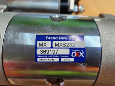 OEX Starter Motor MXS232 image 5